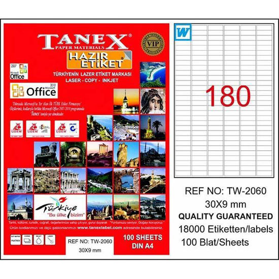 Tanex TW-2060 Laser Etiket 30x9mm. ürün görseli