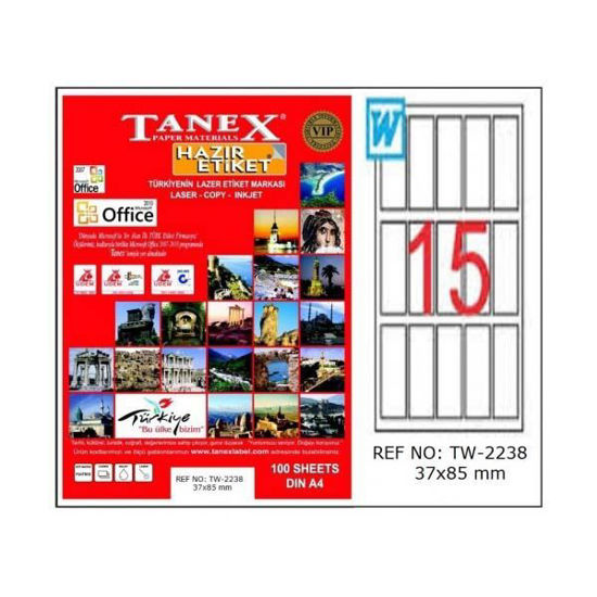 Tanex TW-2238 Laser Etiket 37x85mm. ürün görseli